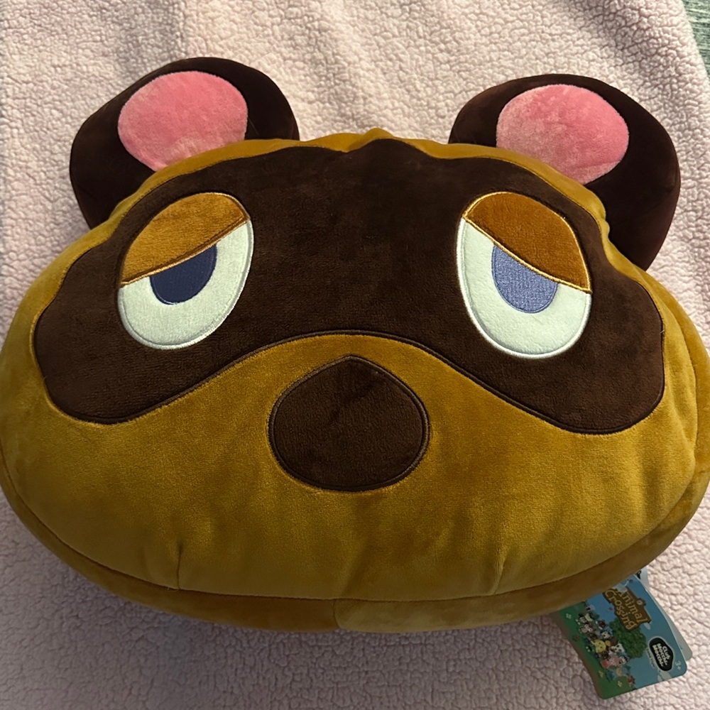 Animal Crossing Tom Nook Plush Pillow new with tags